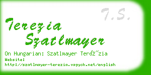 terezia szatlmayer business card